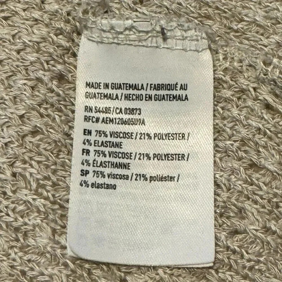 American Eagle Outfitters Size XS Oatmeal‎ Colored Open Front Knit Cardigan - Picture 7 of 7